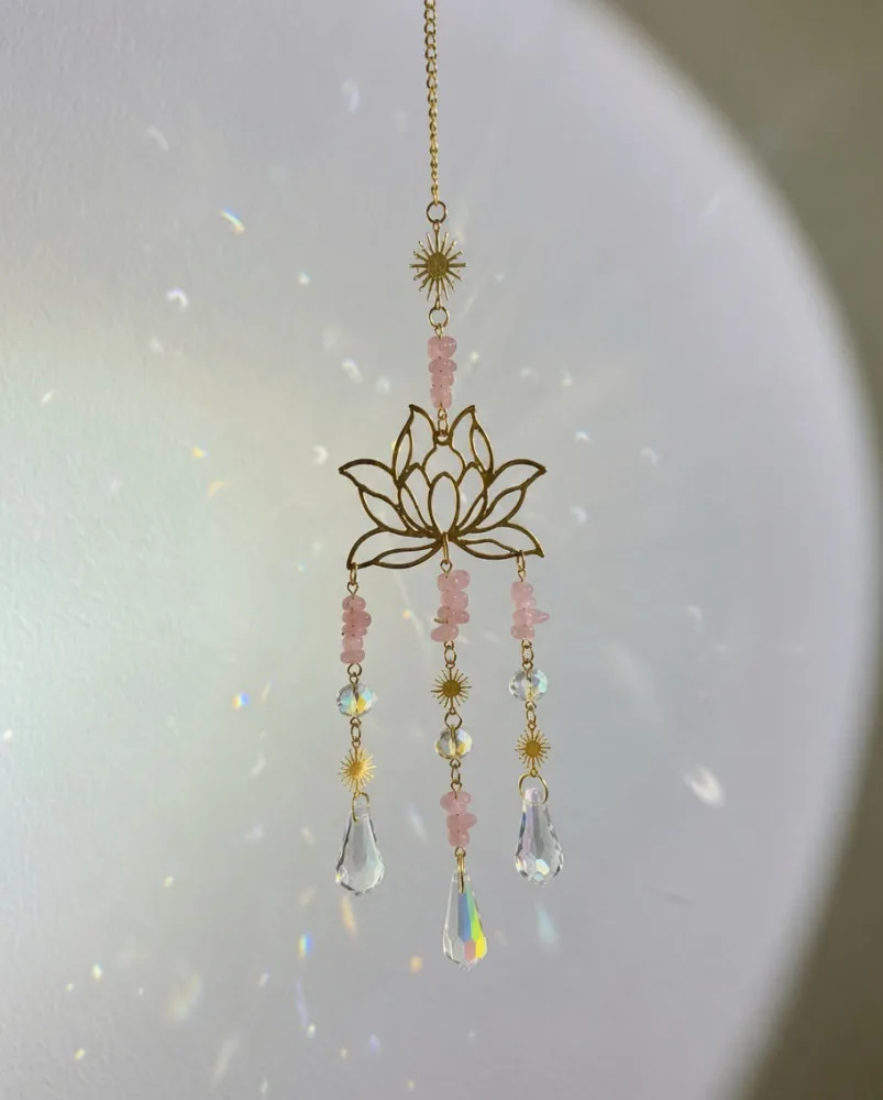 Attrape-soleil Lotus Aurora Quartz rose