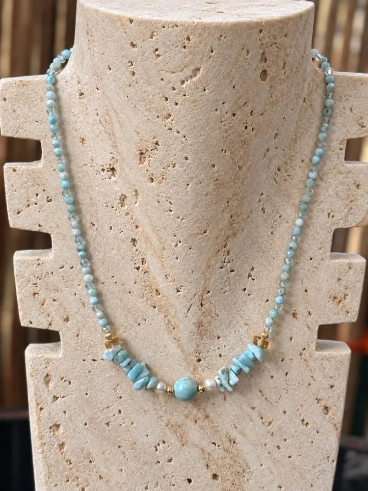 Collier Larimar Solaire