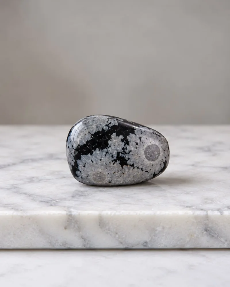 Obsidienne Flocon de neige Pierre roulée